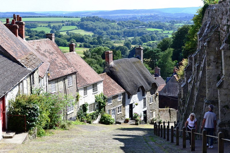 Gold hill shaftesbury vue magnifique angleterre grande bretagne